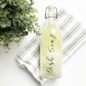 DIY Dish Soap in Glass Bottle